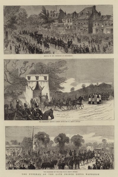 Il funerale del defunto principe Louis Napoleon da English School