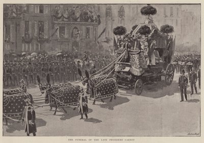 I funerali del defunto presidente Carnot (litografia) da English School