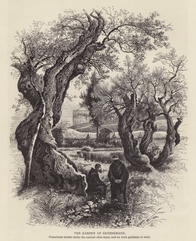 Il Giardino del Getsemani (incisione) da English School