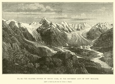 Il sistema glaciale del Monte Cook, nelle Alpi Meridionali della Nuova Zelanda da English School