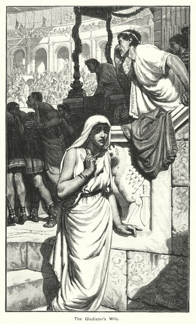 La moglie del gladiatore (incisione) da English School