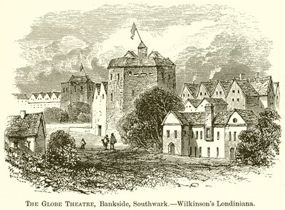 Il Globe Theatre, Bankside, Southwark. Wilkinsons Londiniana da English School