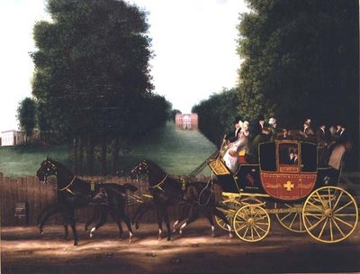 La diligenza di Godalming e Guildford di proprietà di John Kirby Jun con l