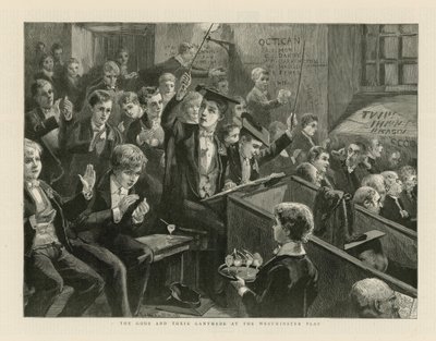 Gli dei e il loro Ganimede alla rappresentazione teatrale di Westminster da English School