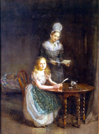 La governante, c.1860 da English School