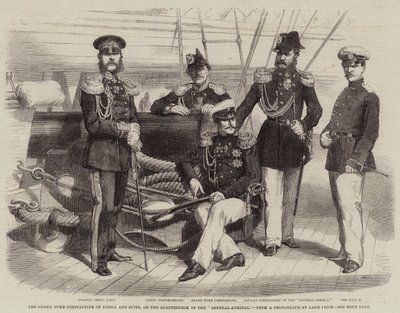 Il Granduca Costantino di Russia e Suite, sul Ponte di Comando del "General-Admiral" da English School