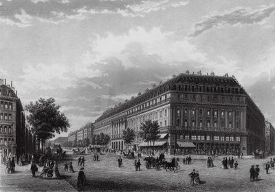 Il Grand Hotel, Boulevard des Capucines, Parigi (incisione) da English School