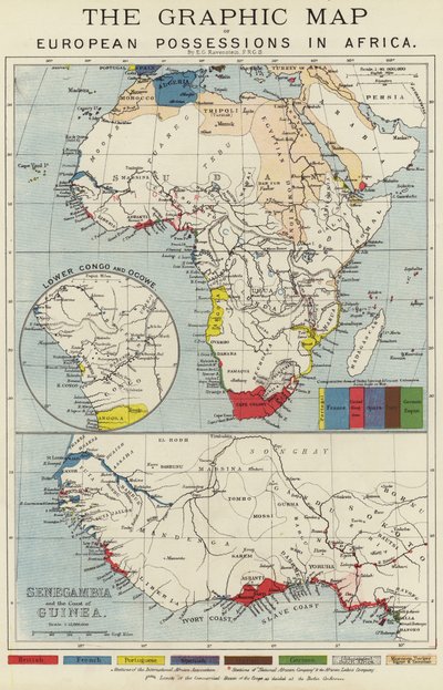 Mappa grafica dei possedimenti europei in Africa da English School