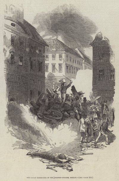 La grande barricata nella Breiten-Strasse, Berlino da English School