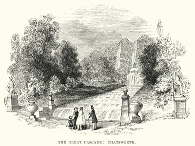 La Grande Cascata, Chatsworth da English School