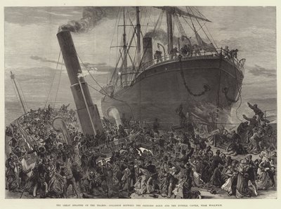 Il Grande Disastro sul Tamigi, Collisione tra la Principessa Alice e il Bywell Castle, vicino a Woolwich da English School