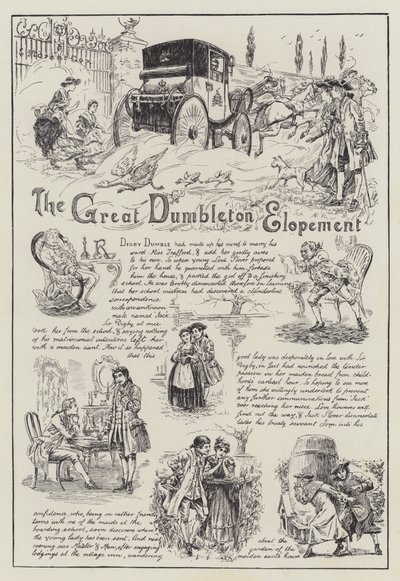 La Grande Fuga di Dumbleton (incisione) da English School