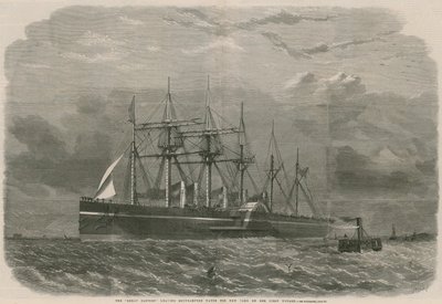 Il Great Eastern lascia le acque di Southampton per New York nel suo primo viaggio da English School