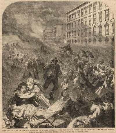 Il grande incendio di Chicago da English School