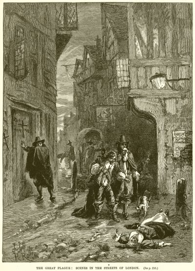 La Grande Peste: Scene nelle Strade di Londra da English School