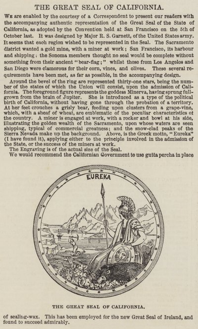Il grande sigillo della California da English School