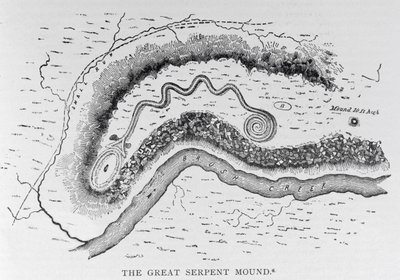 Il Grande Tumulo del Serpente, vicino a Locust Grove, Ohio, II secolo a.C., da 