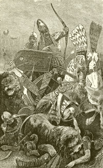 Il Grande Sesostri (Ramesse II) nella Battaglia di Kadesh da English School