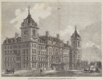 Il Great Western Hotel, Paddington (incisione) da English School