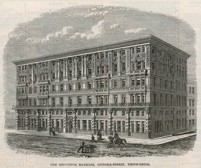 The Grosvenor Mansions, Victoria Street, Westminster, Londra da English School