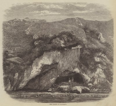 La grotta di Bagneres (incisione) da English School