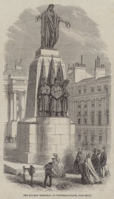 Il Memoriale delle Guardie a Waterloo-Place, Pall-Mall da English School