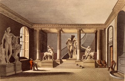 La Sala della Royal Academy, Somerset House, illustrazione da Ackermanns Repository of Arts, pubblicata maggio 1810 da English School