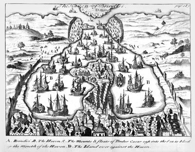 Il porto di Brindisi, illustrazione a 