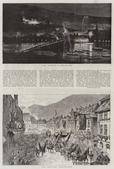 Le festività di Heidelberg (incisione) da English School