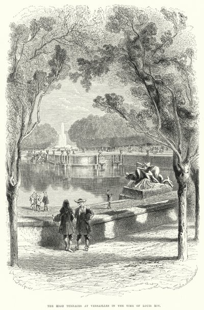 Le Alte Terrazze a Versailles al Tempo di Luigi XIV da English School