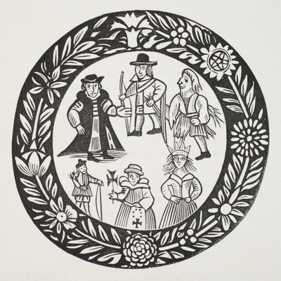 La storia di Adam Bell, Clim of the Clough e William of Cloudeslie, illustrazione da Chap-books del XVIII secolo di John Ashton, pub. 1882 da English School