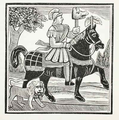 La storia di Guy, conte di Warwick, illustrazione da Chap-books del XVIII secolo di John Ashton, pub. 1882 da English School