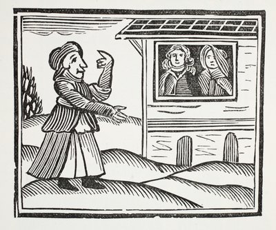 La Storia di Madre Shipton, illustrazione da Chap-books of the Eighteenth Century di John Ashton, pub. 1882 da English School
