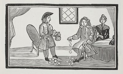La storia del mendicante cieco di Bethnal Green, illustrazione da Chap-books del XVIII secolo di John Ashton, pub. 1882 da English School
