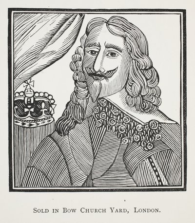 La storia del martire reale, re Carlo I, illustrazione da Chap-books del XVIII secolo di John Ashton, pub. 1882 da English School