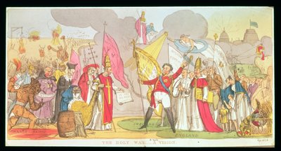 La guerra santa - Una visione, vignetta satirica della lotta per l