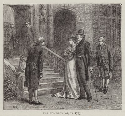Il ritorno a casa, nel 1793 (incisione) da English School