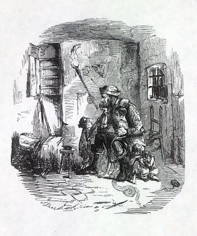 La casa del bruciatore di covoni, illustrazione da 