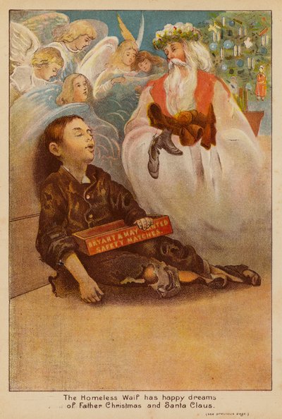Il senzatetto ha sogni felici di Babbo Natale da English School