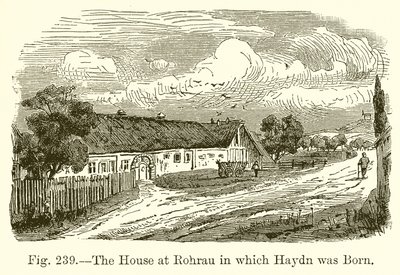 La casa a Rohrau in cui nacque Haydn da English School