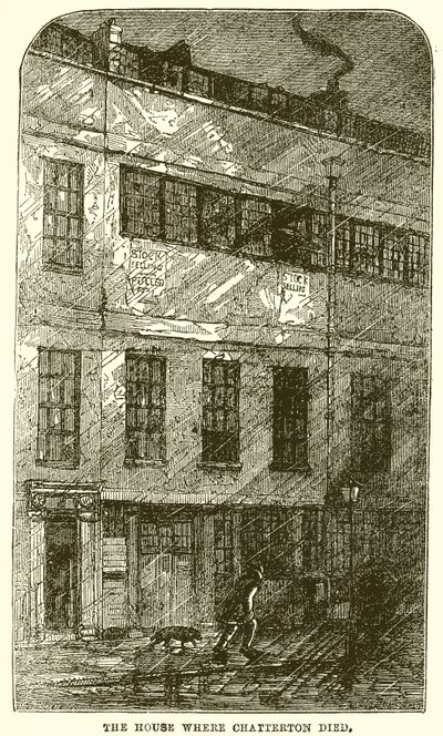 La casa dove morì Chatterton da English School