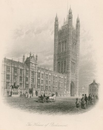Le Case del Parlamento, Westminster, Londra da English School