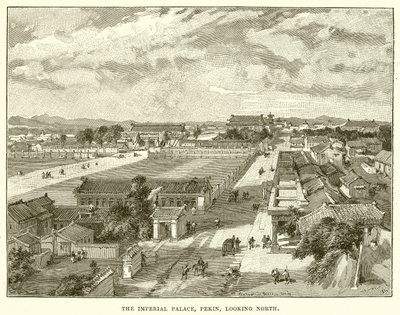 Il Palazzo Imperiale, Pechino, vista verso nord da English School