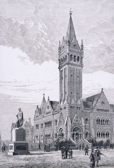 La Chiesa Indipendente, Collins Street, Melbourne, Australia, da Australian Pictures, pub. dalla Religious Tract Society, 1886 da English School