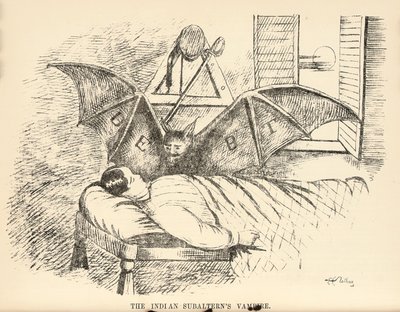 Il vampiro del subalterno indiano, pagina dal The Delhi Sketchbook, 1850-54 da English School
