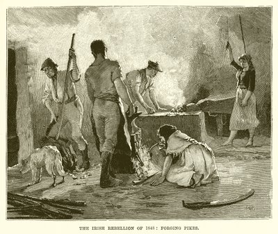 La ribellione irlandese del 1848: Forgiatura delle picche da English School