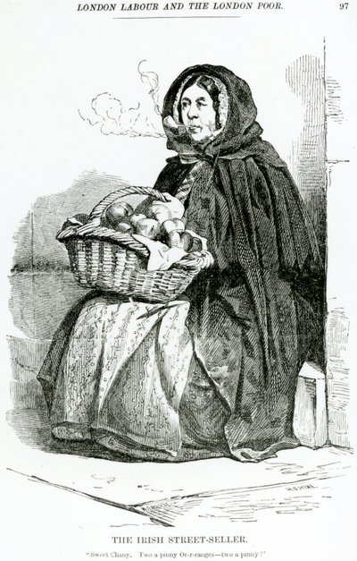 Il venditore ambulante irlandese, c.1840 da English School