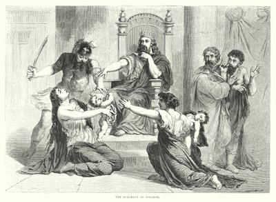 Il giudizio di Salomone (incisione) da English School