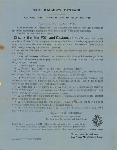 La disperazione del Kaiser da English School