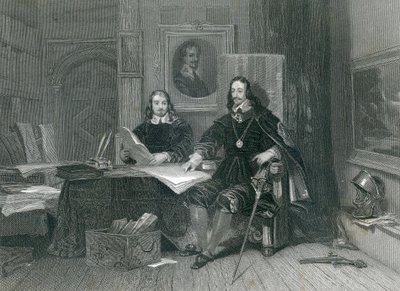 Il Re e Hyde a Oxford, di J. T Willmore, 1844 da English School